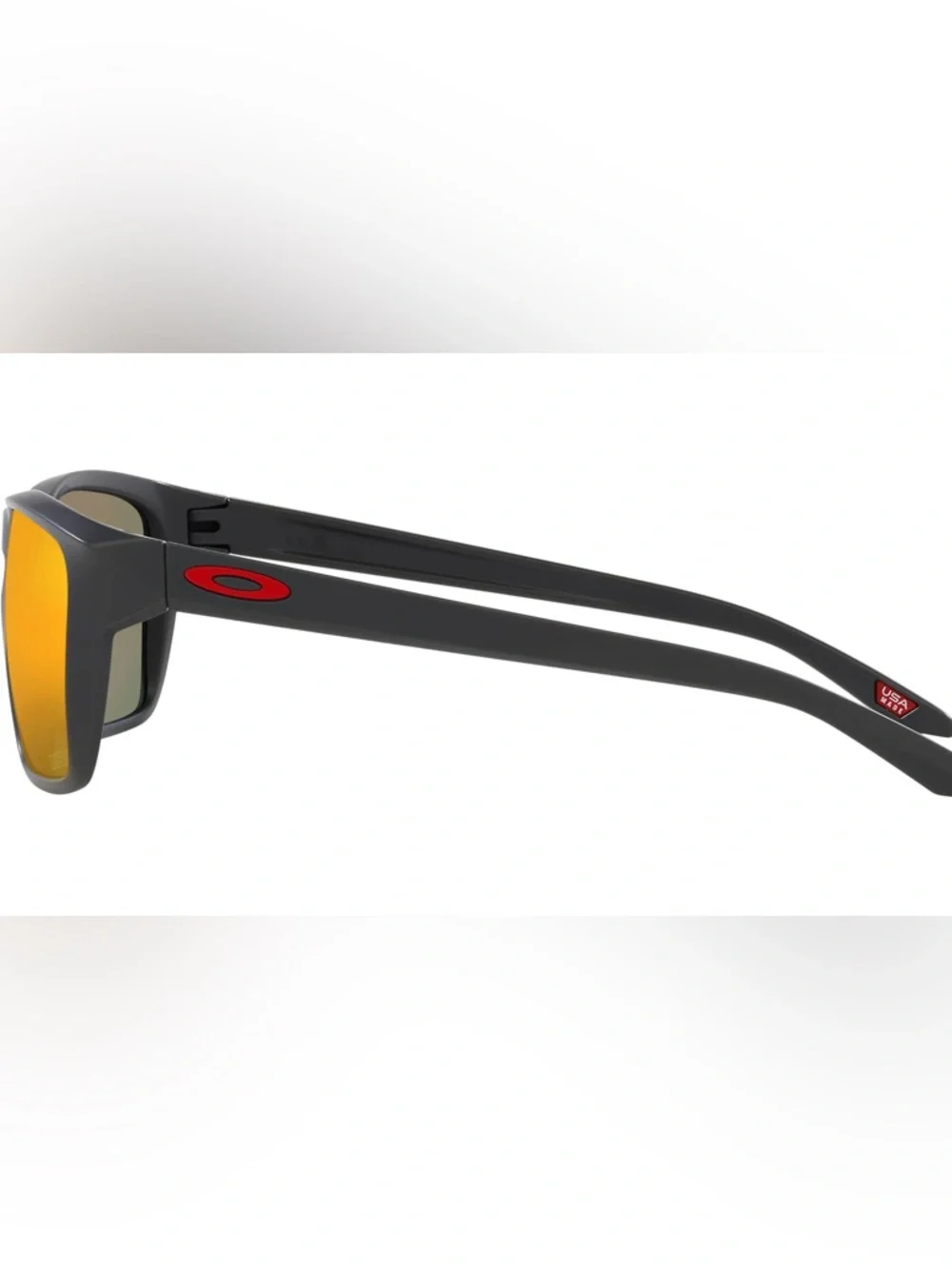Oakley Black Frame Sunglasses with Orange-Red Mirrored Lenses - Picture 2 of 2
